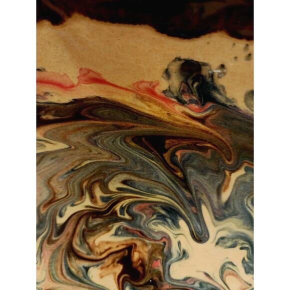 11" Spanish Pottery Swirl Hand Painted Bowl Glazed ARTSY Salad Nuts Candy Decor - Picture 15 of 16